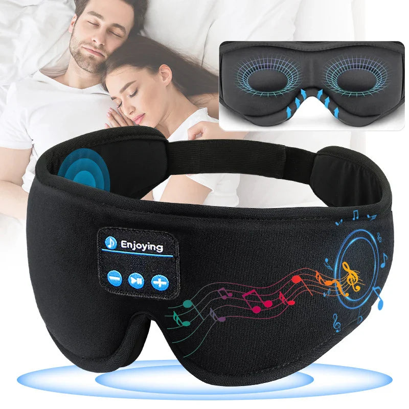 Povei 3D Eye Mask with Bluetooth Sleep Headphones and HD Speaker