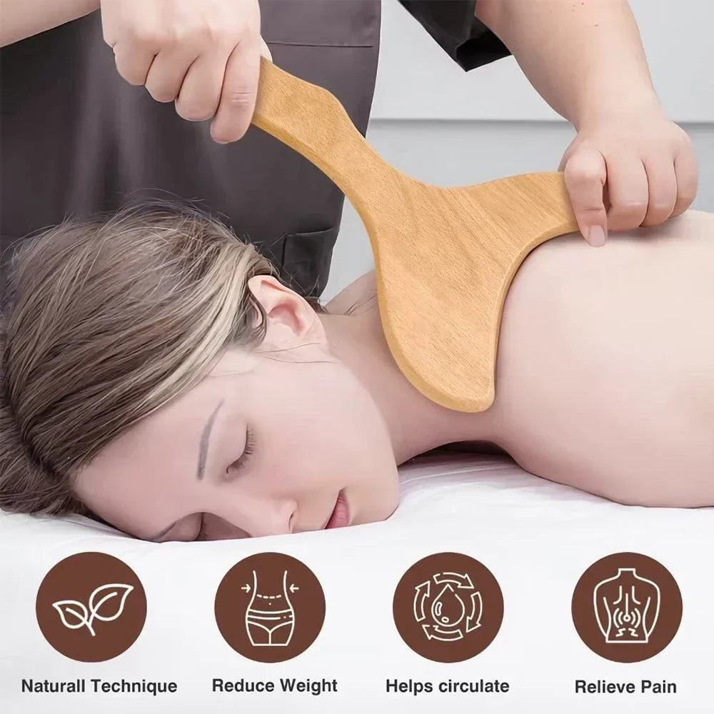 Povei Wood Therapy Massager Set for Body Shaping and Muscle Relaxation