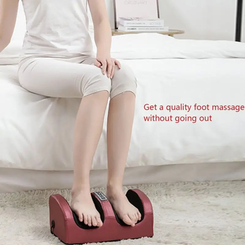 Povei Foot Spa Massager Air Compression Heat Vibration Shiatsu Leg Relaxation Machine