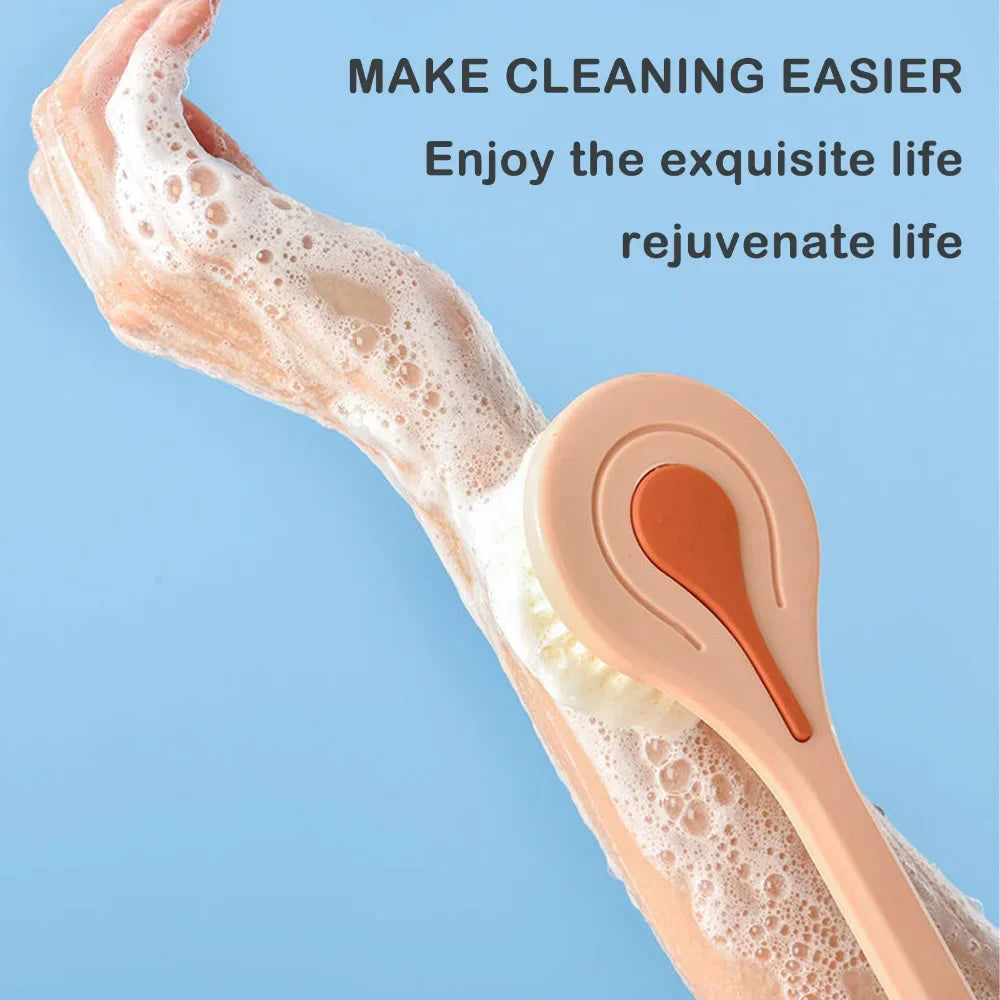 Povei Bath Brush: Exfoliating Body Scrubber for Shower, Back Massage, and Cleaning