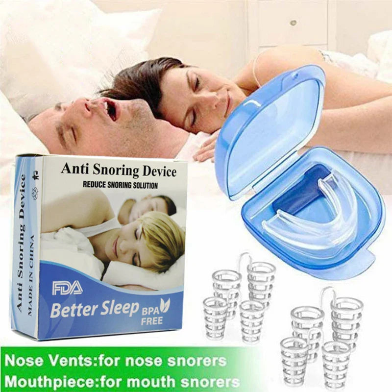 Povei Silicone Snore Guard Mouthpiece for Health Sleep & Bruxism