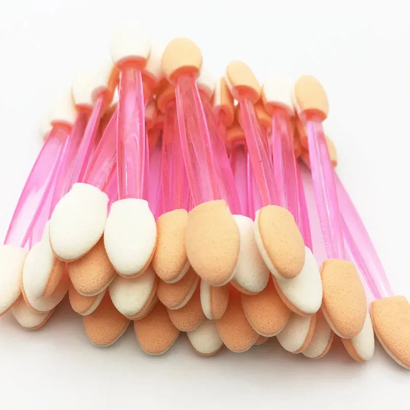 Povei Double-head Eyeshadow Brush Set for Women - 30Pcs Makeup Sponge Stick Applicators