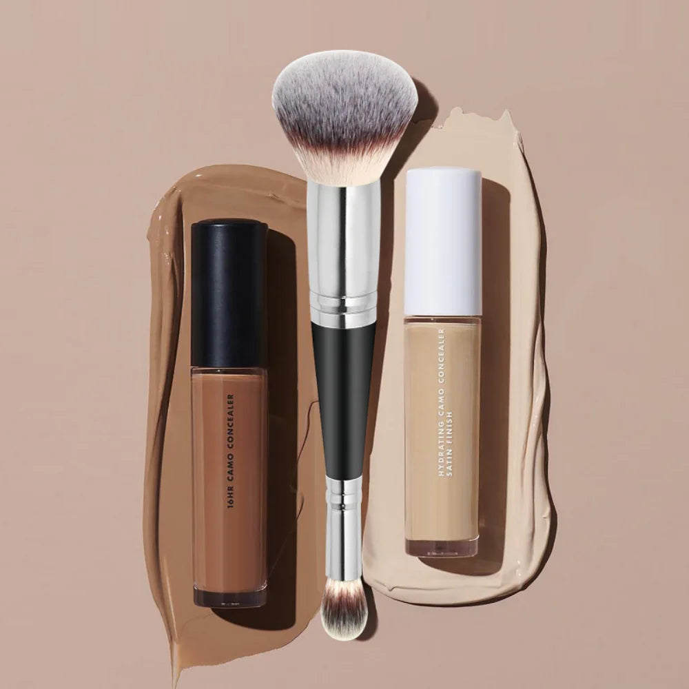 Povei Dual Head Makeup Brush Set for Seamless Beauty Application