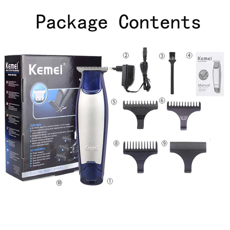 Povei KM-5021 Rechargeable Hair Clipper Baldheaded Trimmer 0mm Haircut Machine