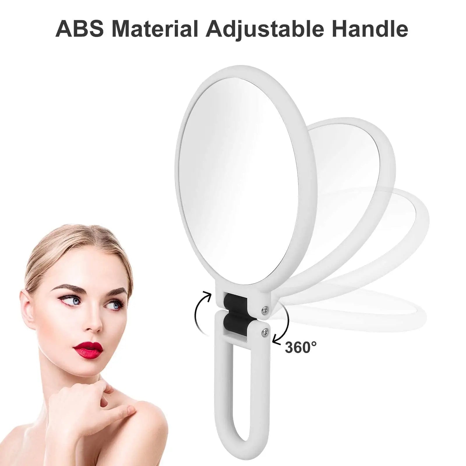 Povei 15x Magnifying Double Sided Makeup Mirror with Folding Handle