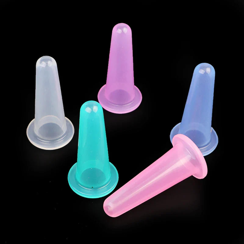 Povei Silicone Cupping Suction Massage Cups for Face and Body Relaxation