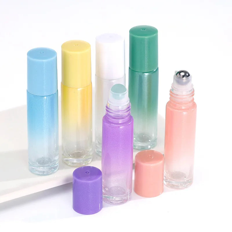 Povei 5ml Gradient Glass Roll On Bottles for Essential Oils