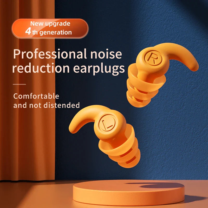 Povei Silicone Earplugs: Soundproof, Waterproof, Lightweight for Sleep & Travel