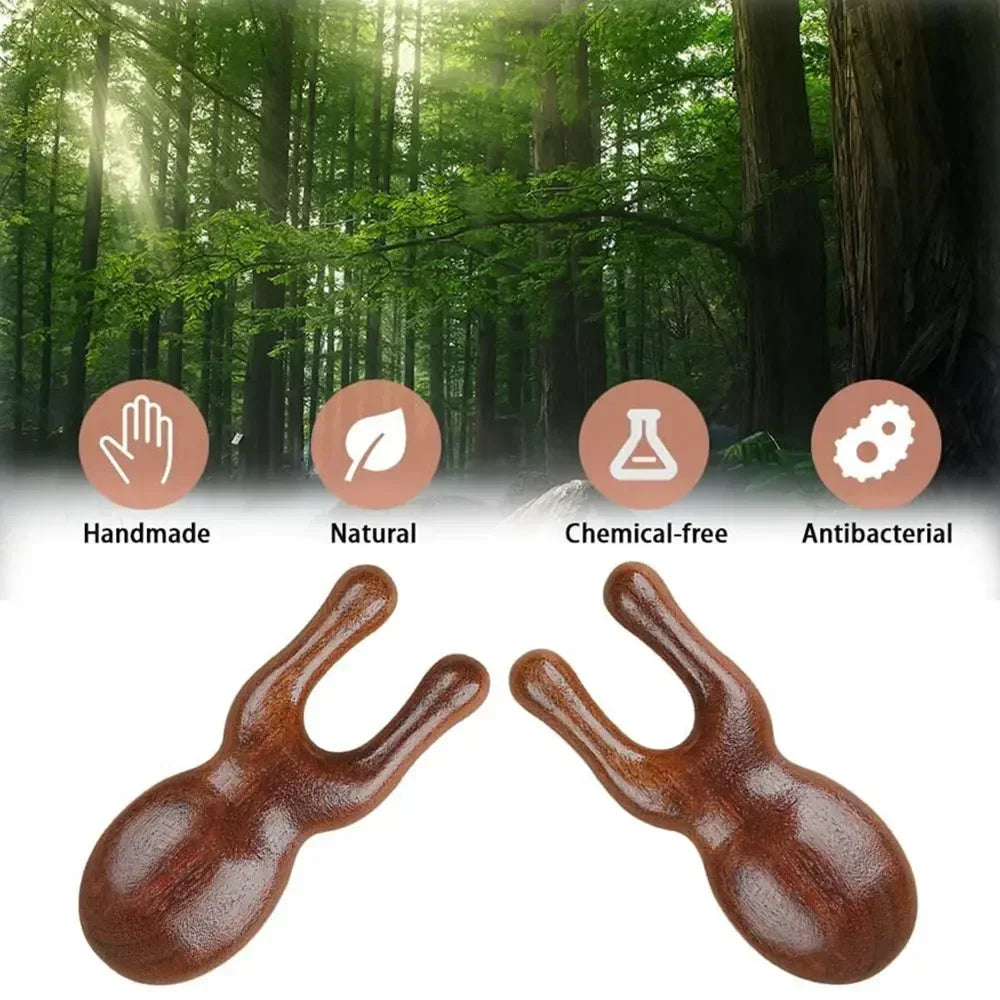 Povei Natural Wooden Face Gua Sha Massager