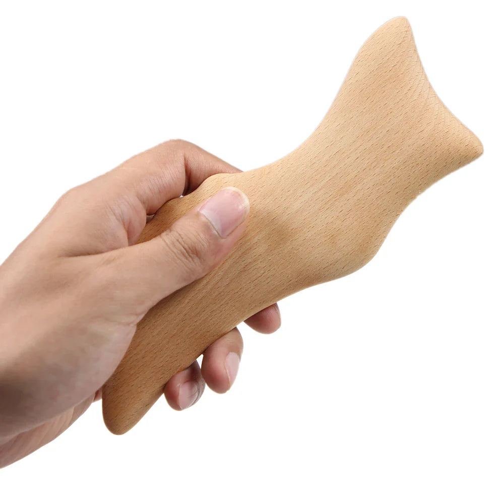 Povei Beech Wood Gua Sha Massage Tool for Body & Face