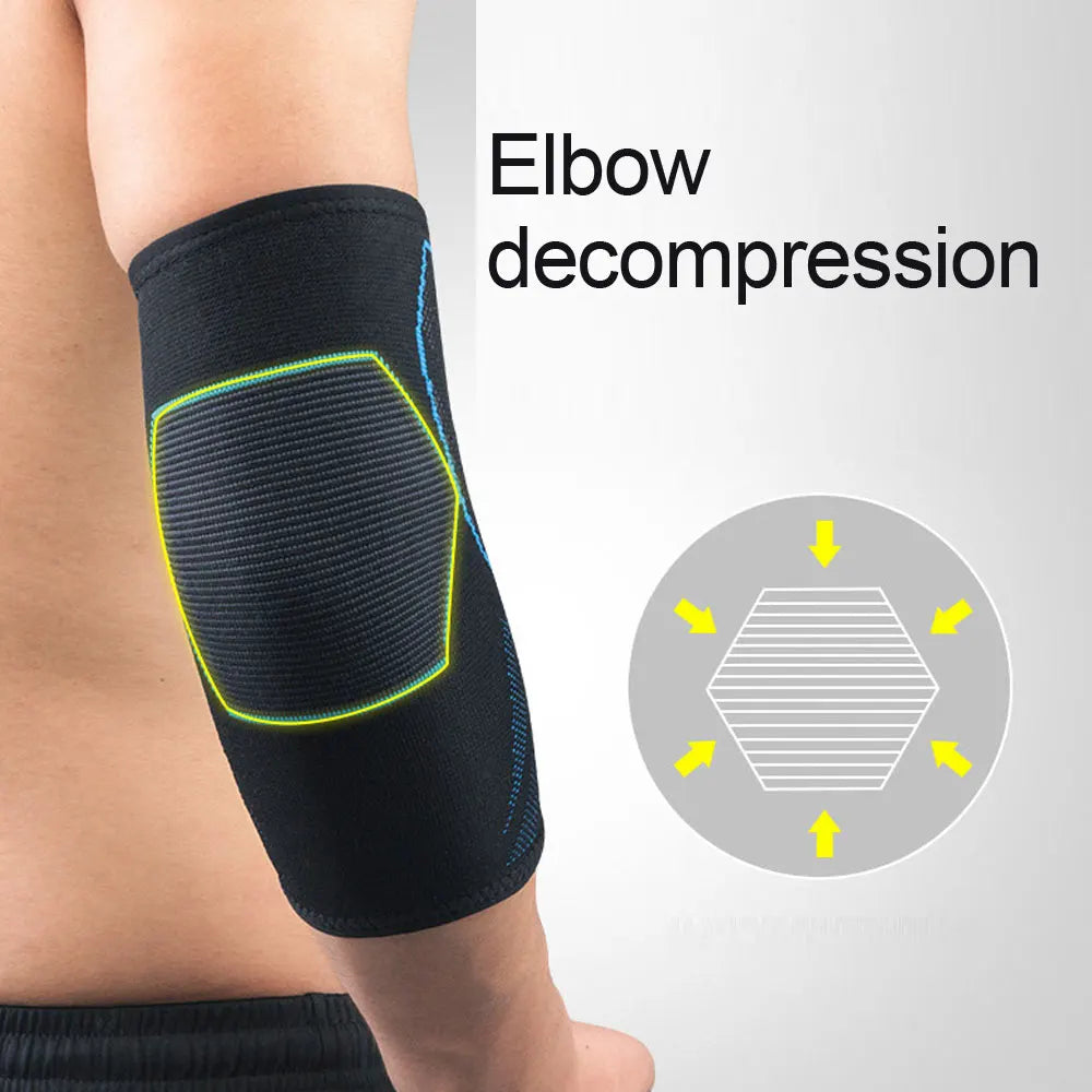 Povei Elbow Support Sleeve for Tendonitis, Tennis & Golf Elbow Pain Reduction