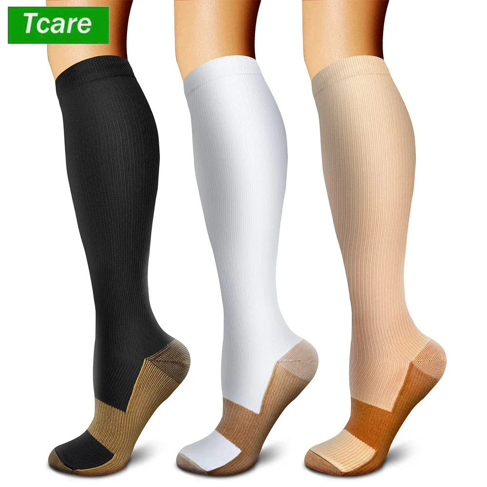 Povei Copper Compression Socks: Support for Nurses, Running, Soccer