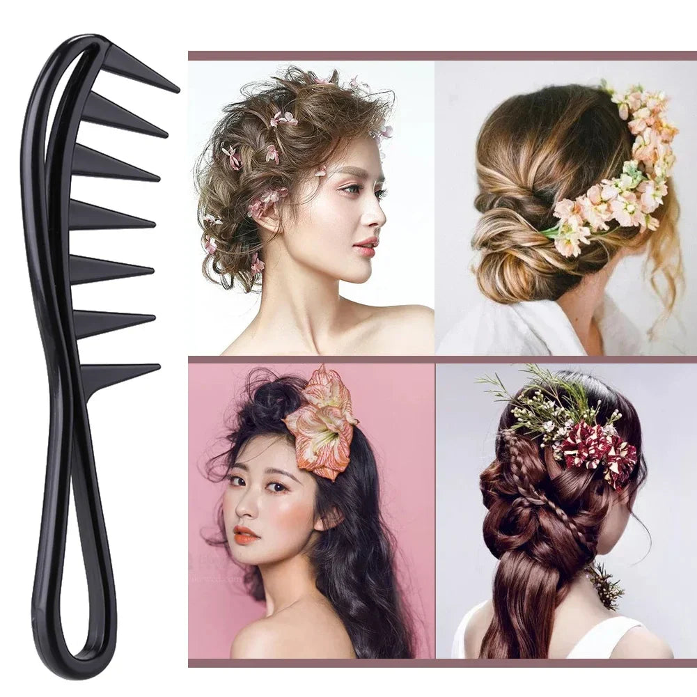 Povei Curly Hair Salon Comb for Styling and Massaging Hair