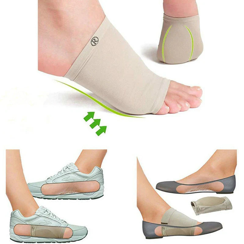 Povei Arch Support Orthotic Insoles - Plantar Fasciitis Heel Spurs Flat Feet Relief