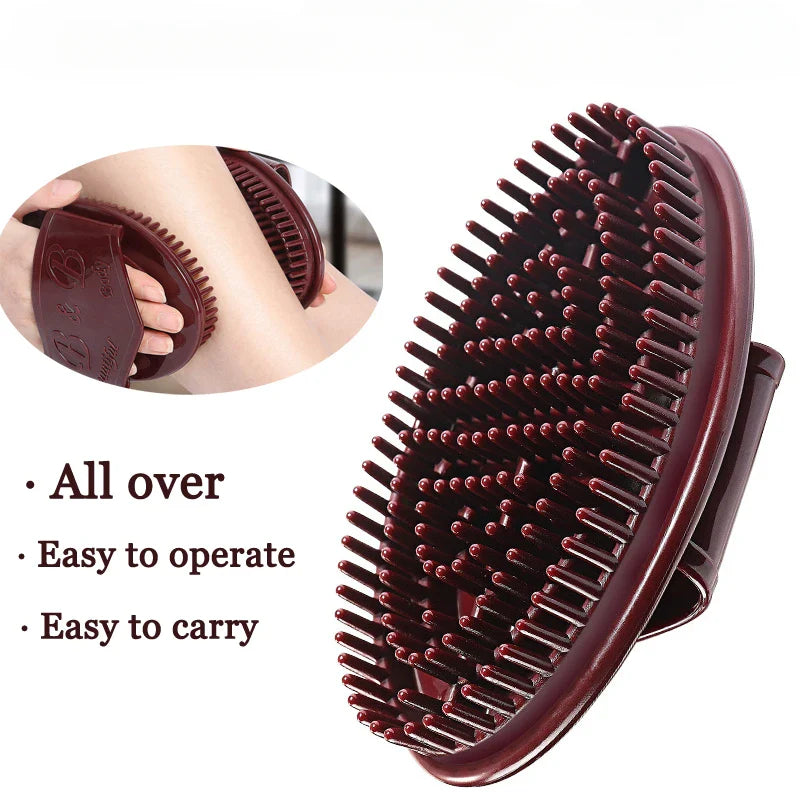 Povei Body Massager Gua Sha Scraping Board Brush - Anti Cellulite Slimming Relaxing Scrubber