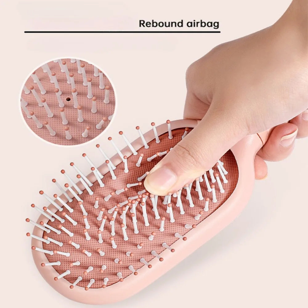 Povei Air Cushion Scalp Massage Detangling Hair Brush for Wet Curly Hair