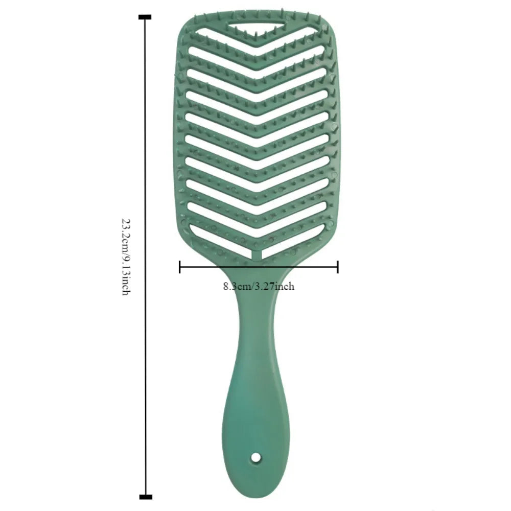 Povei V Shape Detangling Hair Brush for Curly Hair - Barber Comb Hair Styling Tool