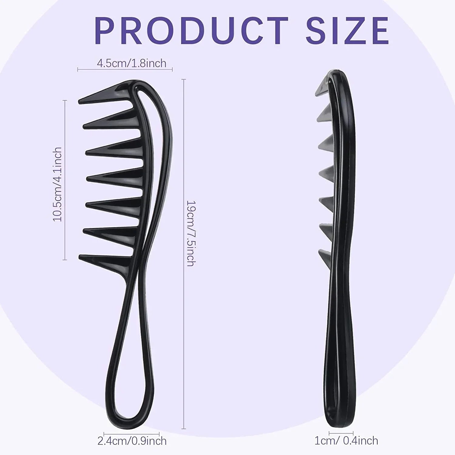 Povei Shark Wide Tooth Comb Hair Clipper Comb Hairdressing Salon Styling Tools