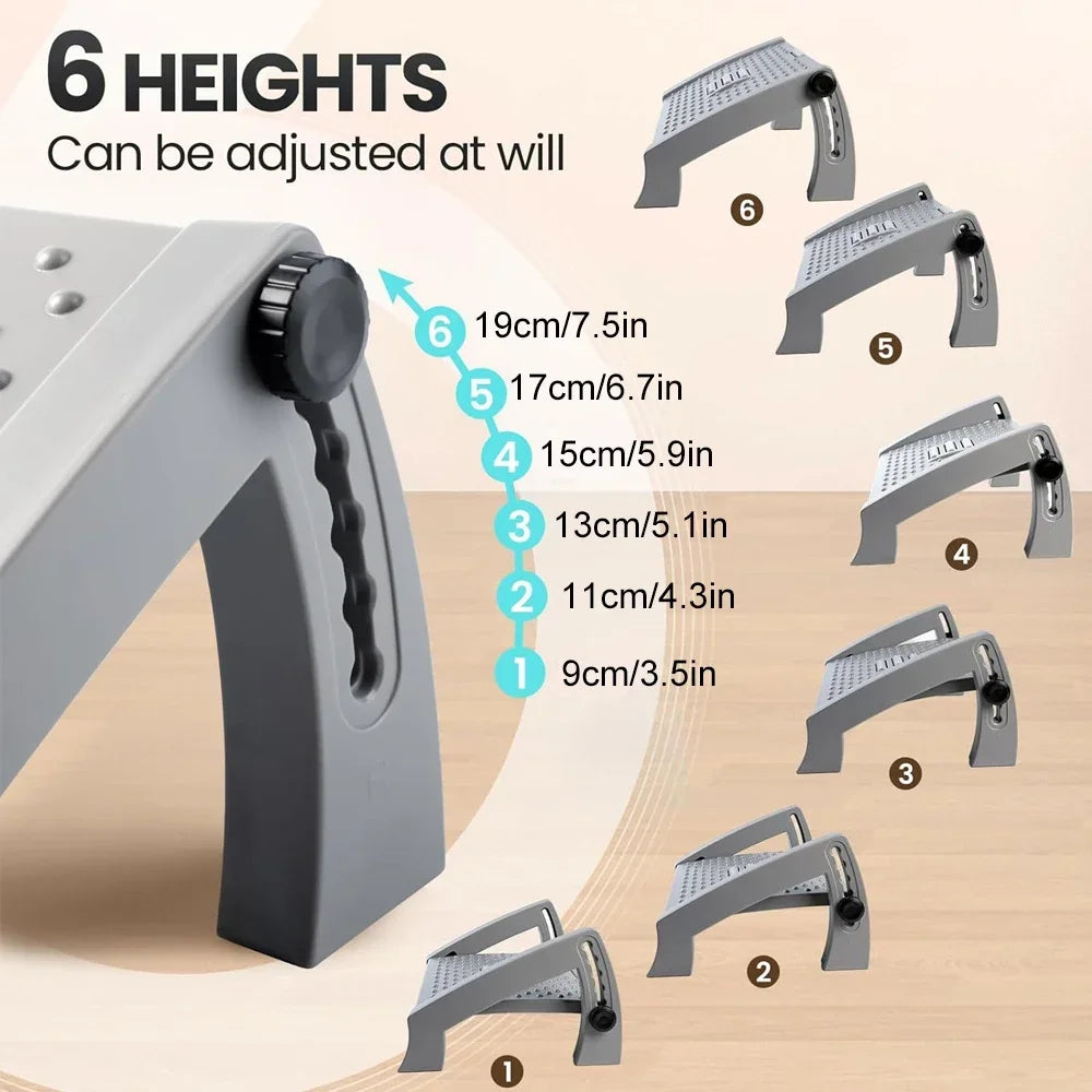 Povei Adjustable Under Desk Foot Rest - Promote Leg Circulation, Relieve Pressure