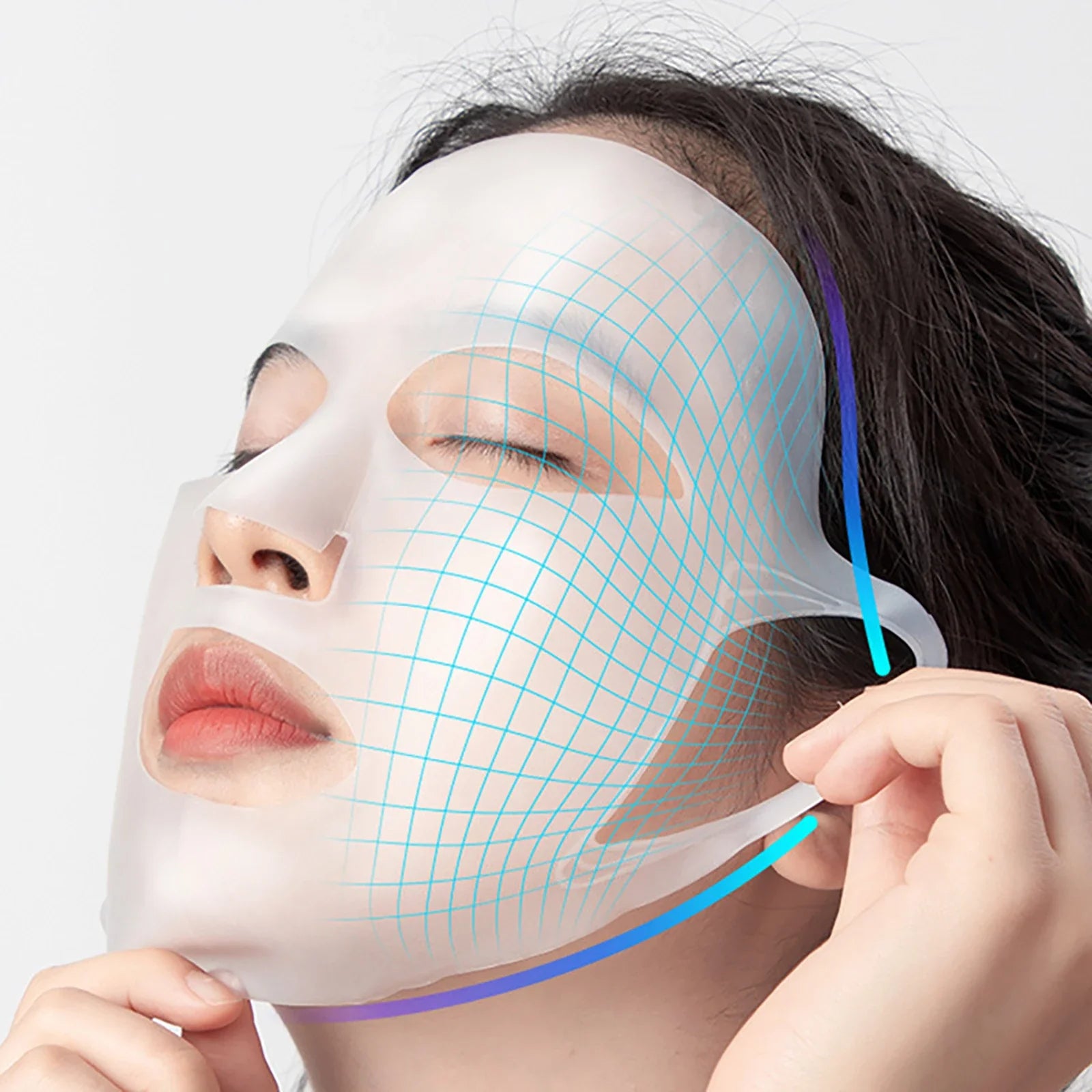 Povei Silicone Face Mask Holder for Sheet Masks - Beauty Tool for Younger-Looking Skin