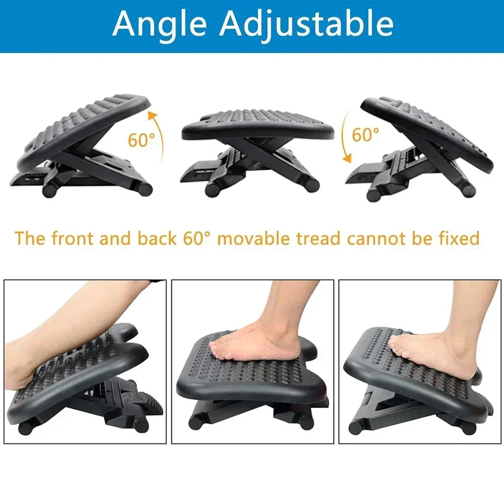 Povei Ergonomic Tilting Foot Rest with Massage Surface for Home Office