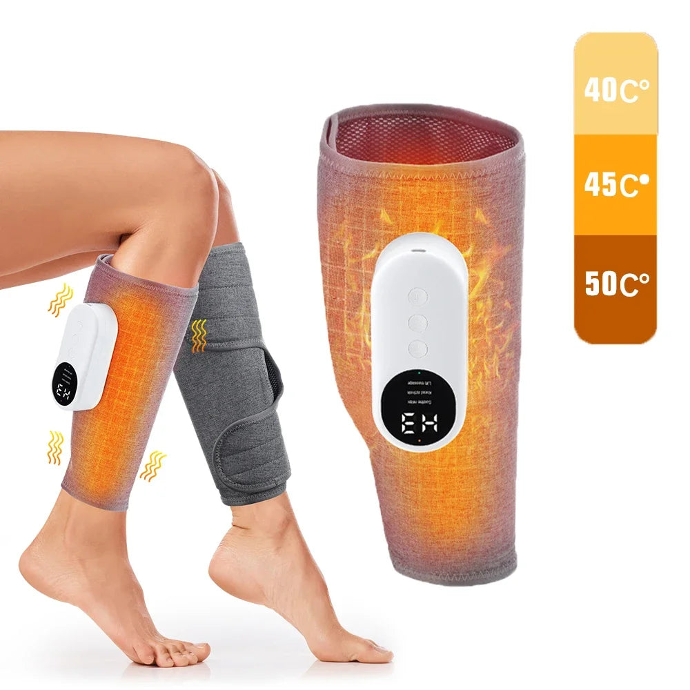 Povei Air Pressure Calf Massager: Wireless Leg Massage with Hot Compress