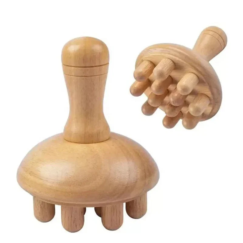 Povei Wood Massage Tool for Lymphatic Drainage and Muscle Pain Relief.