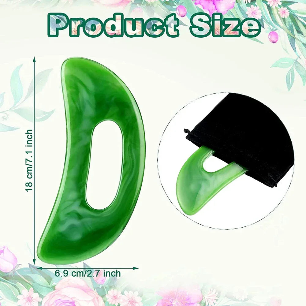 Povei Resin Gua Sha Massage Tool for Body Shaping and Lymphatic Drainage