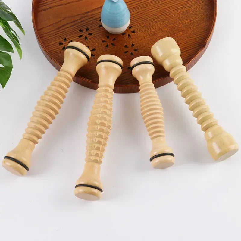 Povei Wood Foot Massage Roller for Plantar Fasciitis & Stress Relief