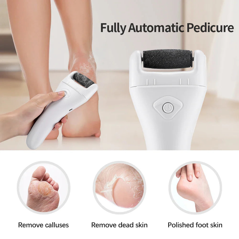 Povei Electric Foot Exfoliator & Callus Remover - Professional Foot Care Sander