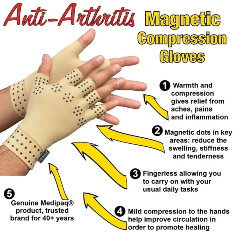 Povei Arthritis Relief Compression Gloves - Hand Pain Wrist Therapy & Support