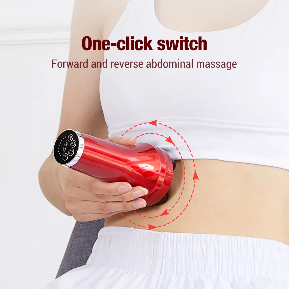 Povei Electric Abdomen Slimming Massager Anti Cellulite Fat Burner Lymphatic Drainage