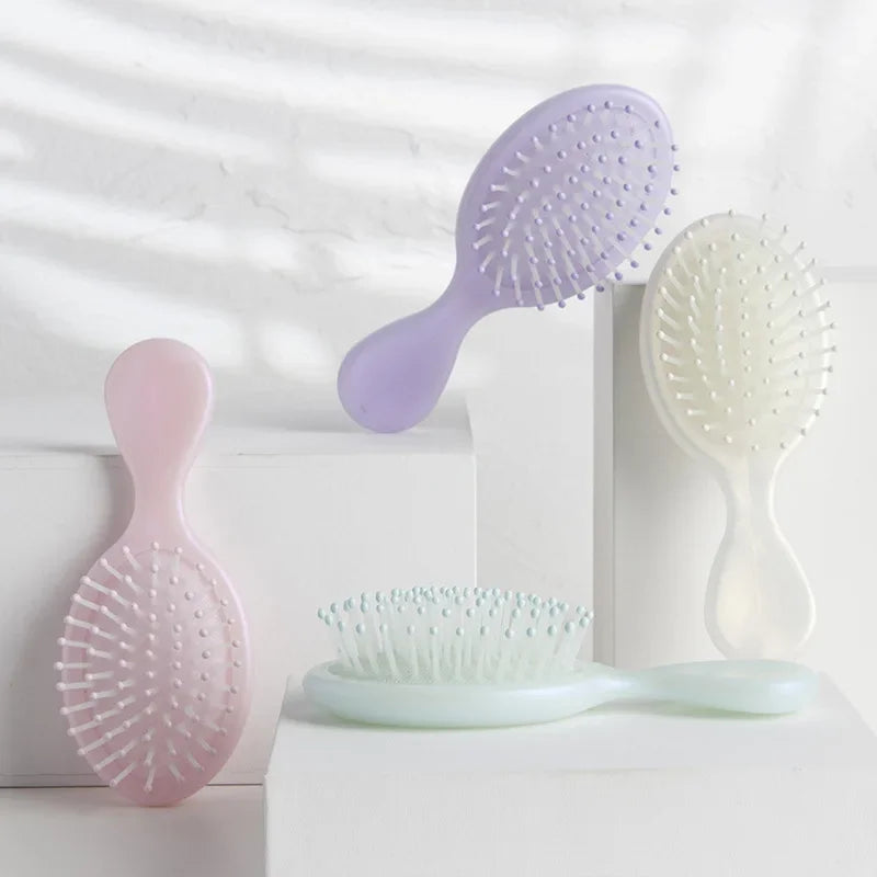 Povei Air Cushion Massage Comb for Girls - Small & Cute Hair Styling Tool