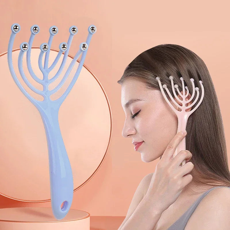 Povei Claws Head Massager Hand Held Scalp Massage Roller for Hair Growth