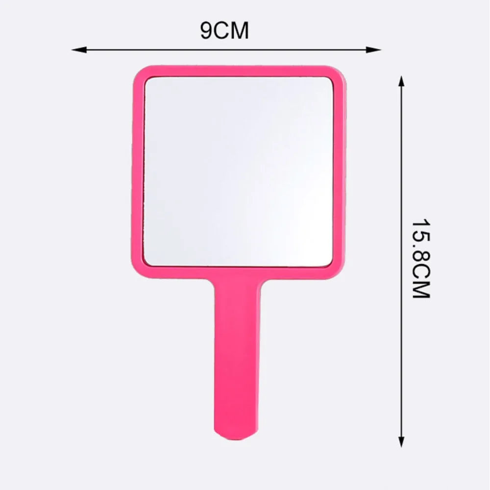 Povei Square Handheld Makeup Mirror Compact Cosmetic Beauty Tool