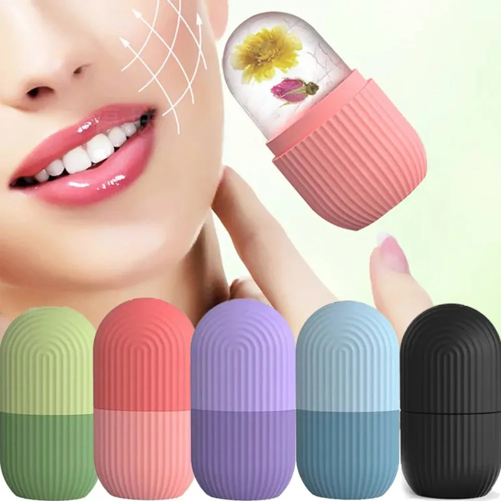 Povei Silicone Ice Facial Roller for Beauty Lifting and Contouring