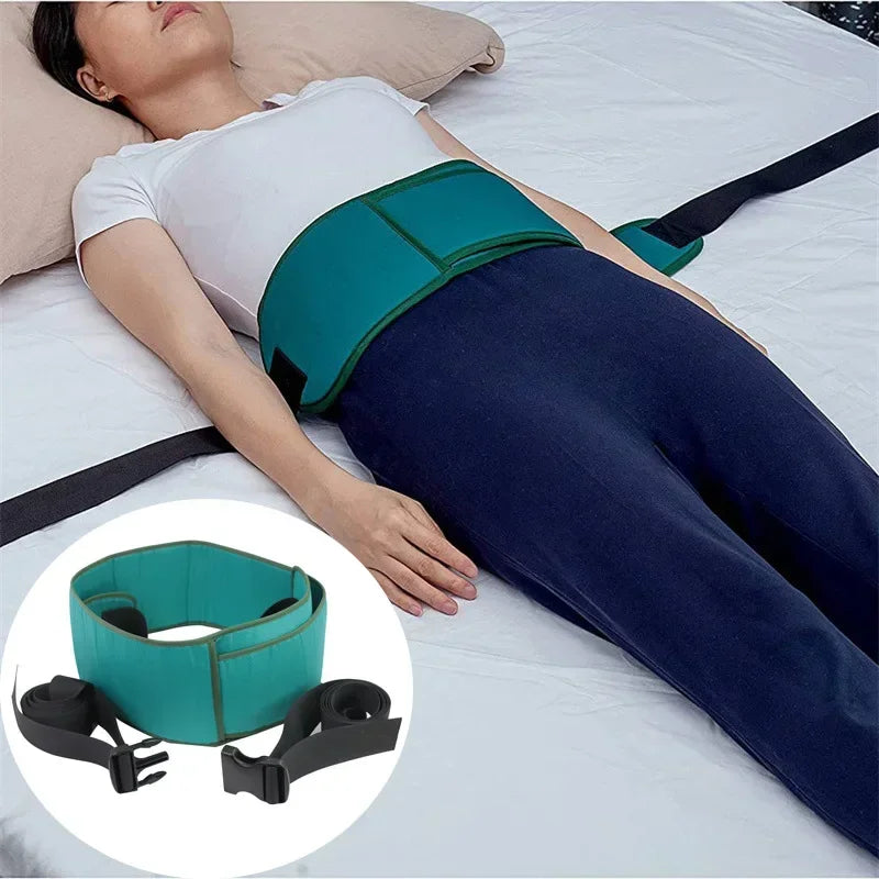 Povei Bed Safety Harness Adjustable Guardrail Belt for Patients, Wheelchair Restraint Strap