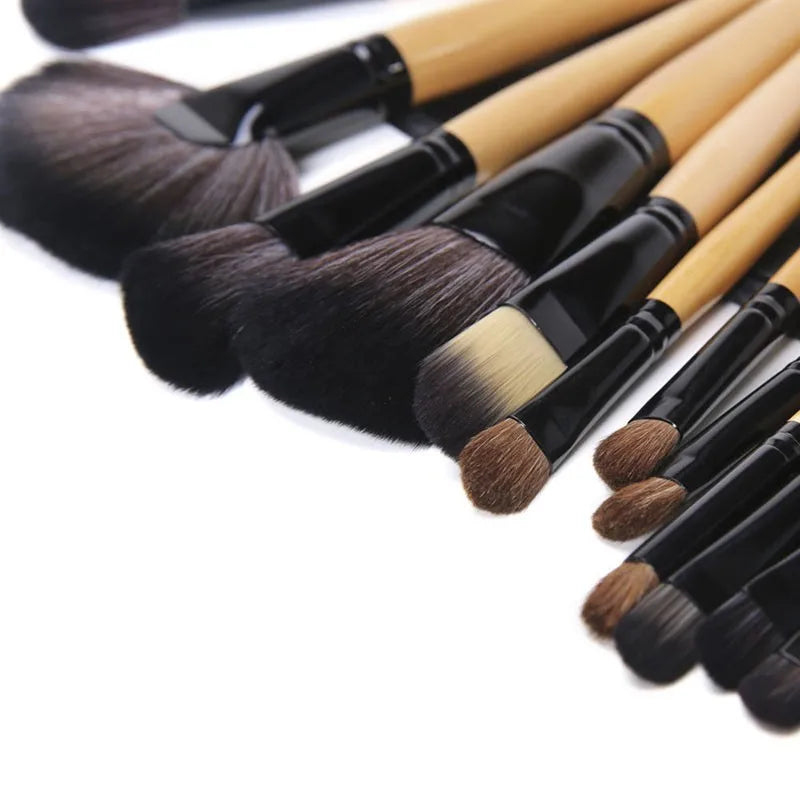 Povei 24-Piece Makeup Brush Set for Professional Cosmetics