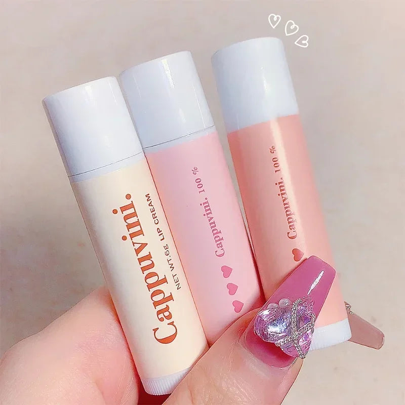 Povei Colored Lipstick Set 1/3PCS Moisturizing Long Lasting Lip Balm Waterproof Gloss