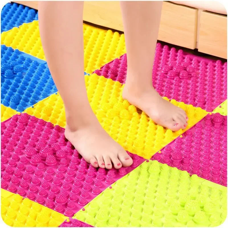 Povei Reflexology Foot Massage Pad: Durable Anti-stress Spike Mat for Blood Circulation