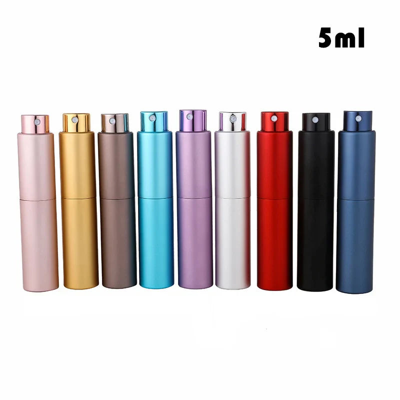 Povei 5ml Refillable Perfume Atomizer Spray Bottle for Travel & Cosmetics