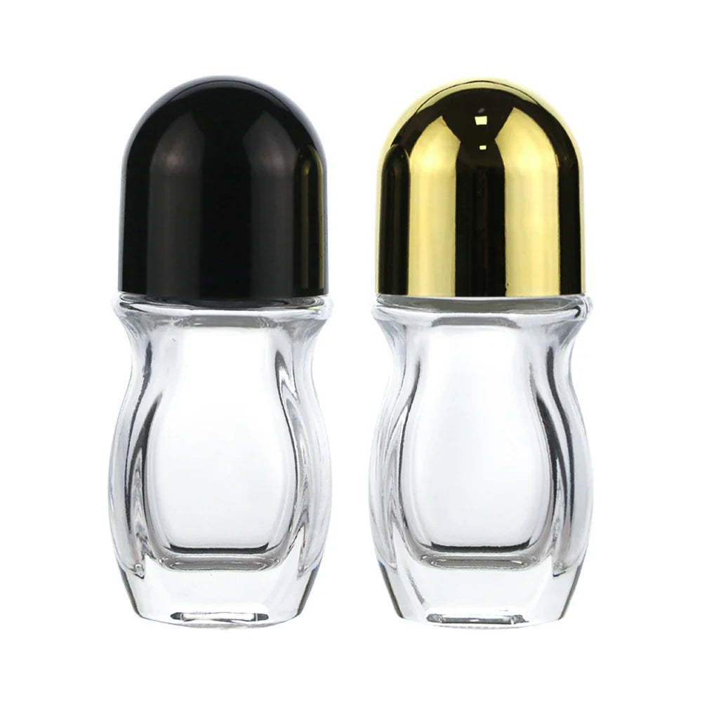 Povei 30ml Clear Glass Essential Oil Roller Bottle