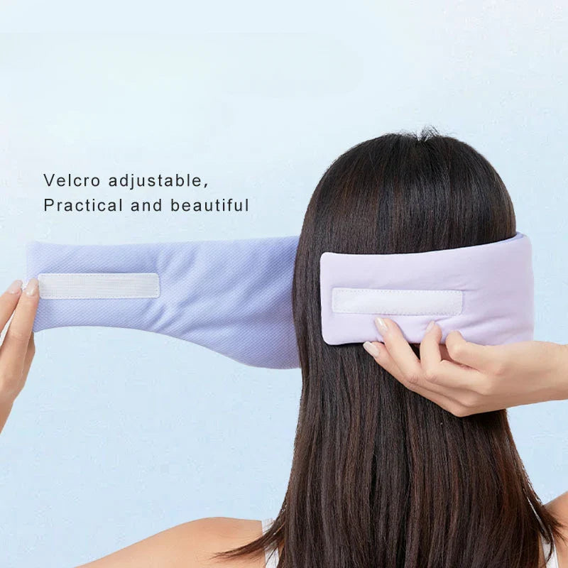 Povei Ice Silk Eye Mask: Zero Pressure Sensation, Relieve Eye Fatigue, Warm/Cool, Double-sided Eyeshade