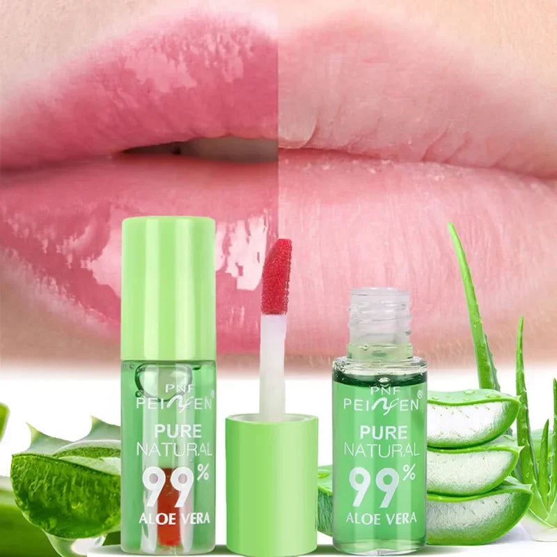 Povei Aloe Vera Lip Gloss: Moisturizing Color-changing Lipstick for Long-lasting Lips Care