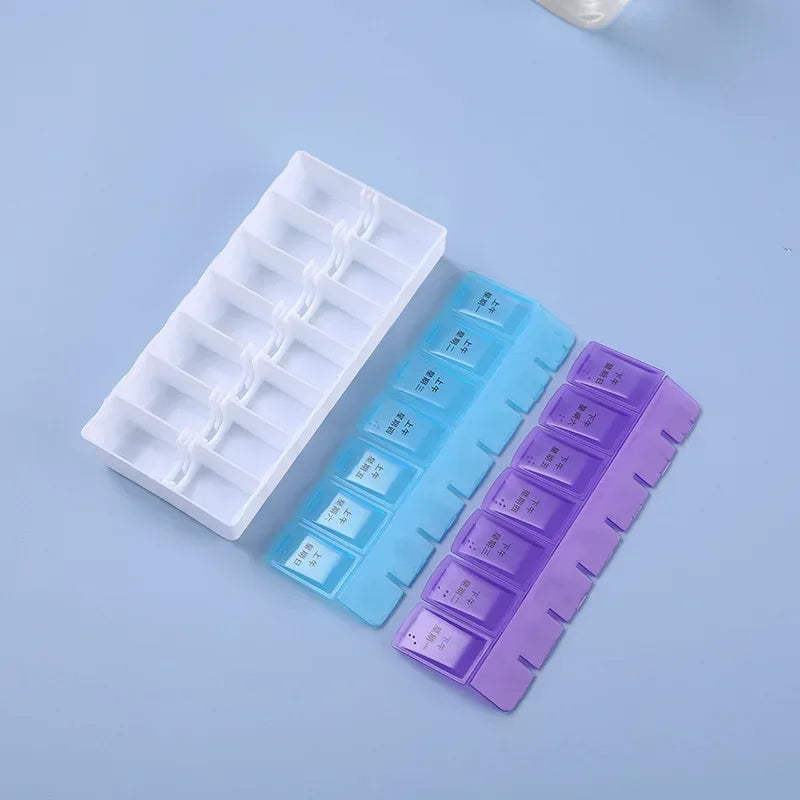 Povei 7-Day Pill Case Organizer for Vitamins and Medicine Storage