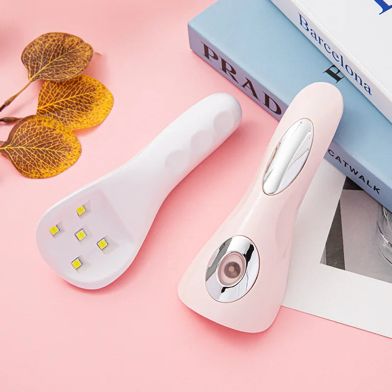 Povei Wireless Charging UV LED Nail Lamp: Portable Mini Nail Baking Lamp