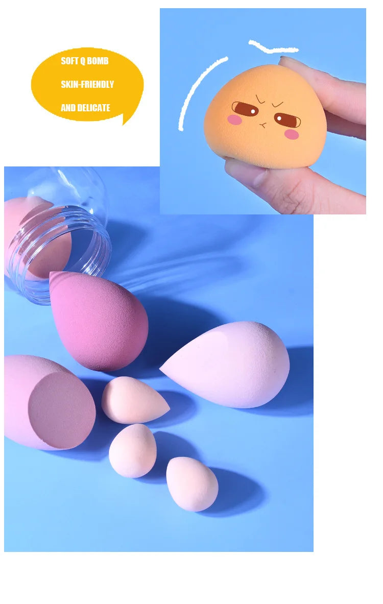 Povei 7-Piece Makeup Sponge Set for Flawless Foundation and Concealer Blend