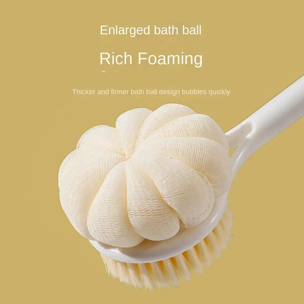 Povei Long Handle Bath Brush Back Scrubber Exfoliating Massage Tool