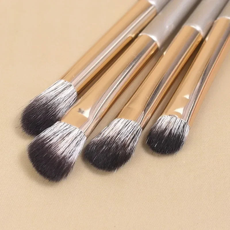 Povei 8-Piece Makeup Brushes Set for Eyes in Stylish Bag