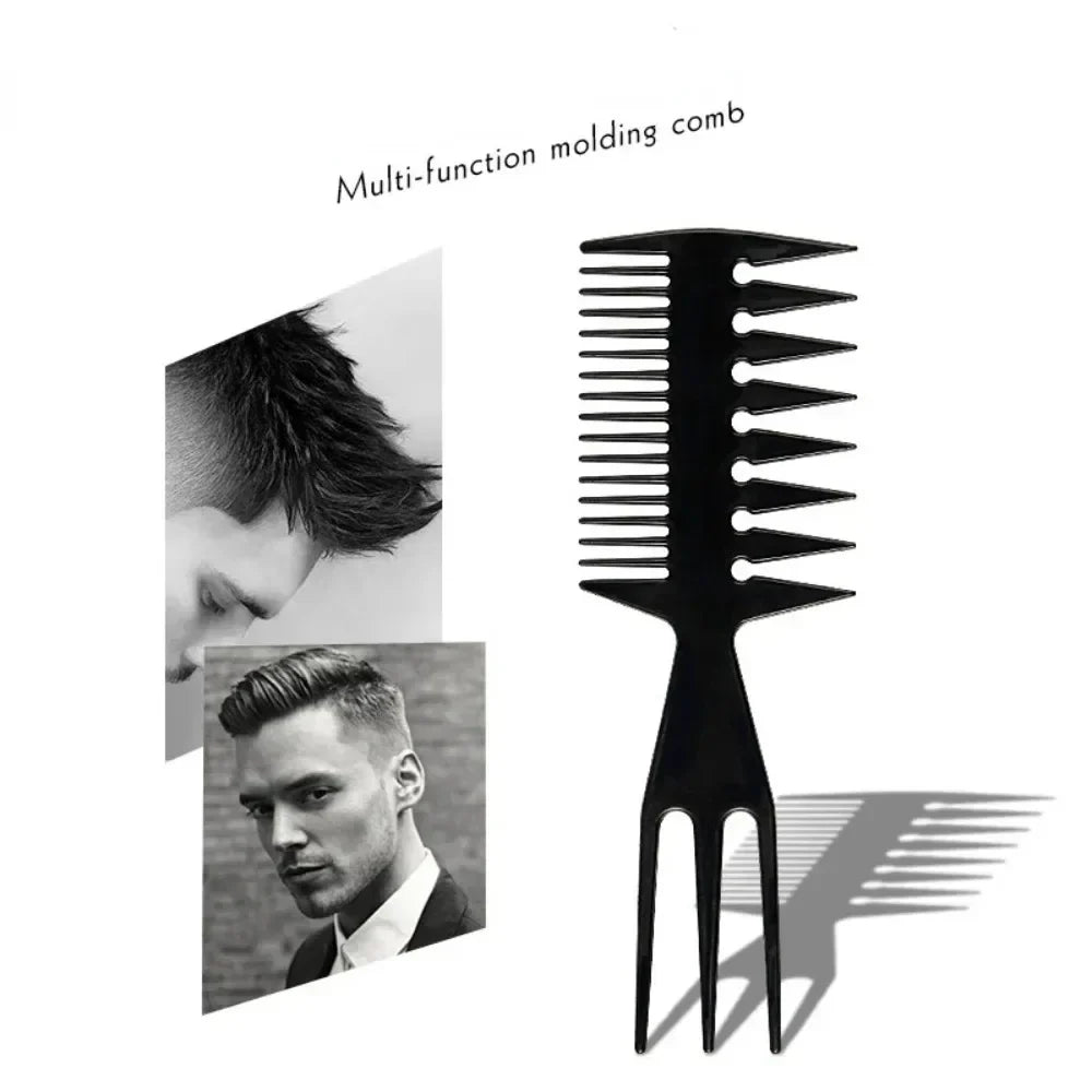 Povei Double Side Hair Combs Fish Bone Shape Hair Brush - Barber Styling Tool